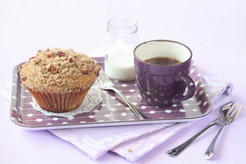 Pecan Muffin with Streusel Topping