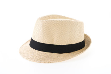 Straw hat isolated on white background