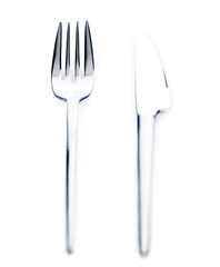 Silver knife and fork