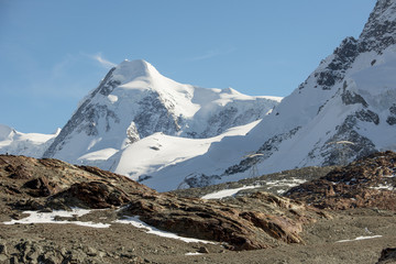 Fototapeta na wymiar Lyskamm ob Zermatt, Wallis, Schweiz