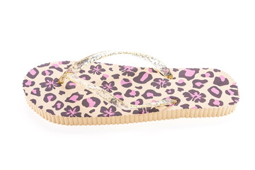 Flip flop fashion plastic shoes isolated on white background