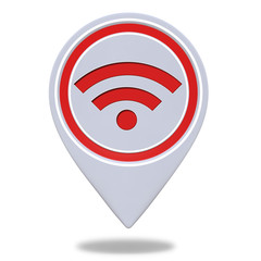 signal pointer icon on white background