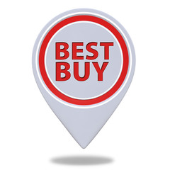 Best buy circular icon on white background