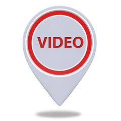 video pointer icon on white background