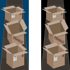 Shipping Boxes Vertical Banner