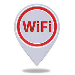 wifi pointer icon on white background