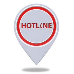 Hotline pointer icon on white background
