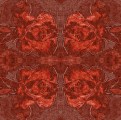 Generated texture with pattern from roses on a wooden background