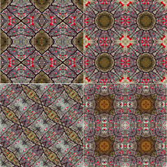 Set of generated textures with ornaments