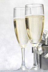 Champagne and present