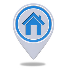 home pointer icon on white background