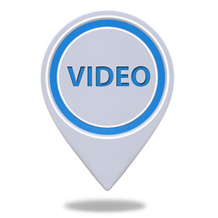video pointer icon on white background