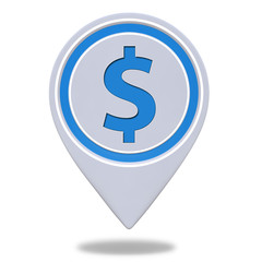 money pointer icon on white background