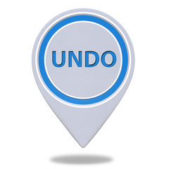 undo pointer icon on white background