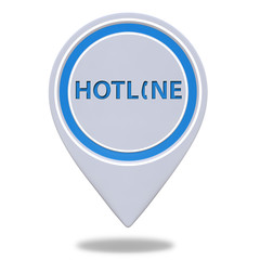 Hotline pointer icon on white background