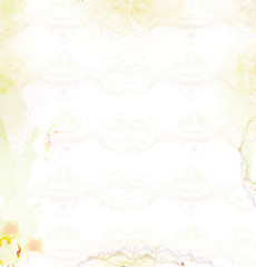 The  vintage background with old wallpaper