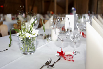 Laid wedding table