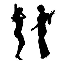 Vector silhouette of a woman.