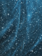 Fototapeta premium Abstract Christmas background. Winter sky, snowflakes and stars.