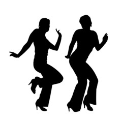 Vector silhouette of a woman.