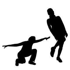 Vector silhouette of a woman.