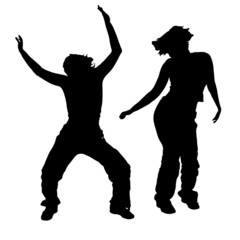 Vector silhouette of a woman.