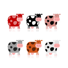 Funny cow, collection for your design
