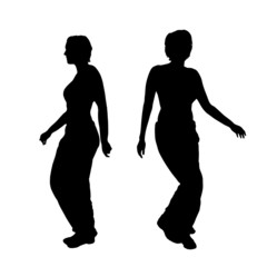 Vector silhouette of a woman.