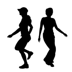 Vector silhouette of a woman.