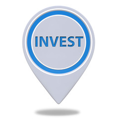 Invest pointer icon on white background