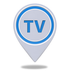 TV pointer icon on white background