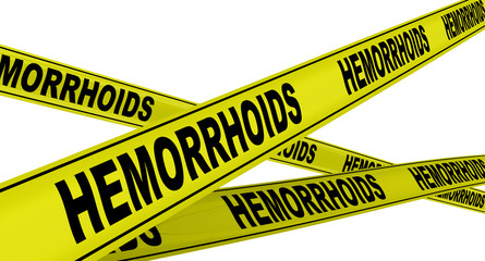 Геморрой (hemorrhoids). Желтая оградительная лента