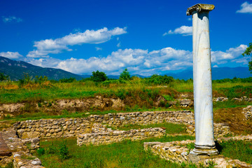 Ancient ruins in Dion, Greece.