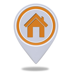 home pointer icon on white background