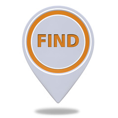 find pointer icon on white background