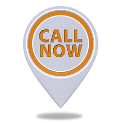 call now pointer icon on white background