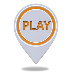 play pointer icon on white background