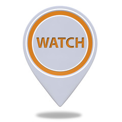 watch pointer icon on white background