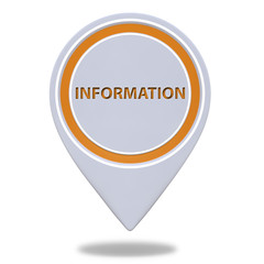information pointer icon on white background