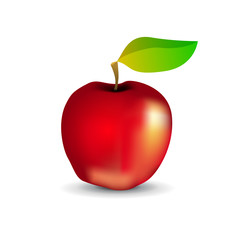 Glossy Red Apple