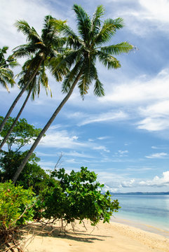 Tropical beach on Siladen island, Sulawesi, Indonesia