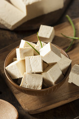 Fototapeta na wymiar Organic Raw Soy Tofu