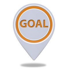 Goal pointer icon on white background