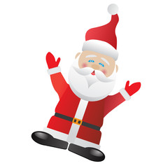Santa Claus on white background.Vector