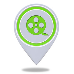 film pointer icon on white background