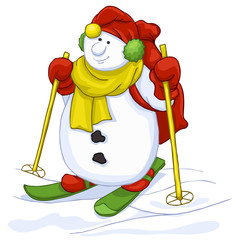 Snowman cartoon character