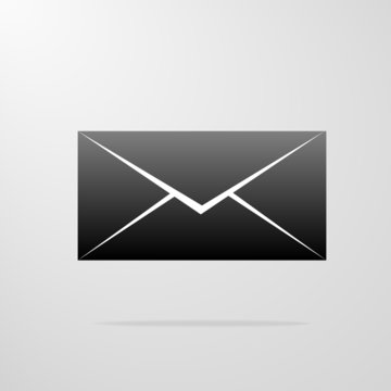Envelope Mail icon gray logo vector illustration