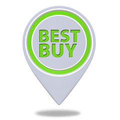 Best buy circular icon on white background