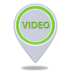 video pointer icon on white background