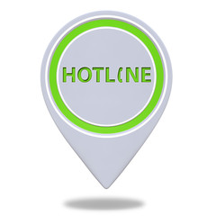 Hotline pointer icon on white background